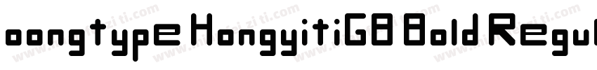 oongtype HongyitiGB Bold Regular字体转换